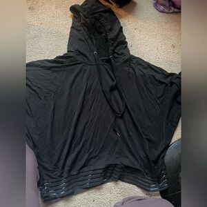 Black Hooded Women's Top